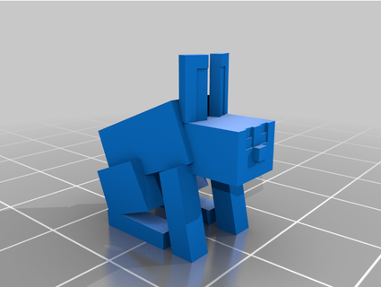 Minecraft coniglietto remixare preparati 3d print model - Mito3D
