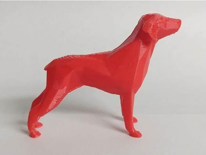 aku dog low poly sneyk 3d print model - Mito3D