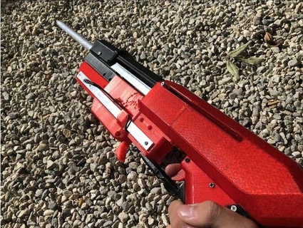 terrano pistola deslizar açao cheio metade comprimento blaster razão Projeto 3d print model - Mito3D