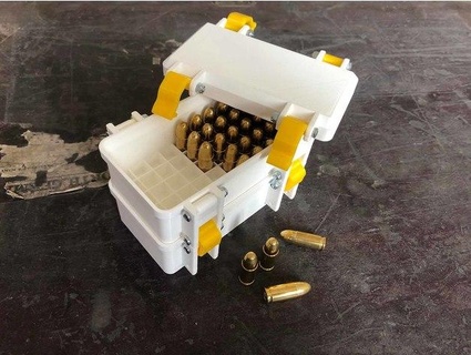 stackable ammo box parametric black bunny 3d print model - Mito3D