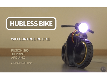 hubless bicyclette arduino rc 3dfuns 3d print model - Mito3D