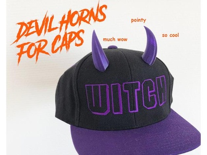 şeytan boynuz snapback şapka cehennem 3d print model - Mito3D