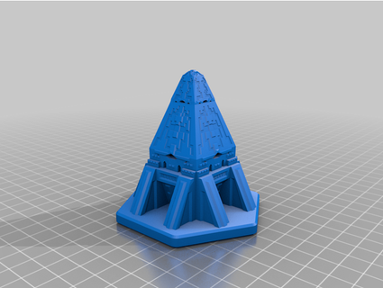 twist n lock box topper alien pyramid romplesr 3d print model - Mito3D