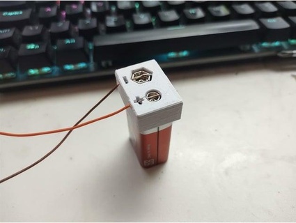 9 volts batterie agrafe fantôme 3d print model - Mito3D
