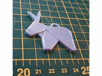 keychain donkey origami bollibe 3d print model - Mito3D