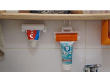 flex customizable toothpaste squeezer hook shelf spc 3d print model - Mito3D