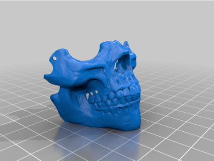 medio máscara cráneo annobethal 3d print model - Mito3D