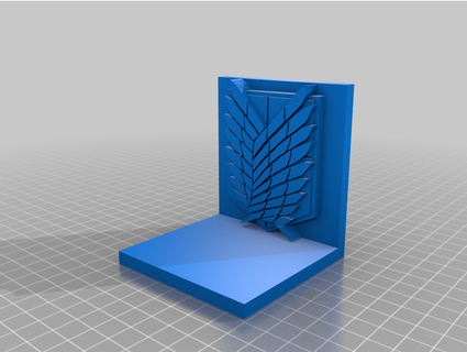 attack titan wings freedom bookend zkhott 3d print model - Mito3D