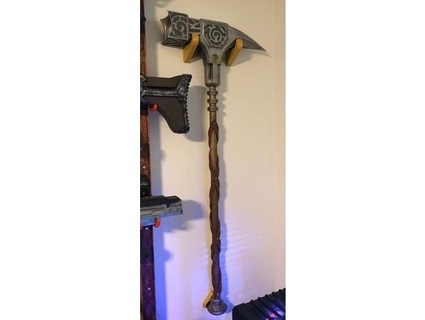 wall mount skyrim steel warhammer belstone 3d print model - Mito3D
