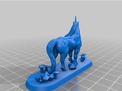 unicornio óxido sangrado 3d print model - Mito3D