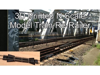 3d printed n scale model train rerailer handlaidtracks-3dprintedtrains 3d print model - Mito3D