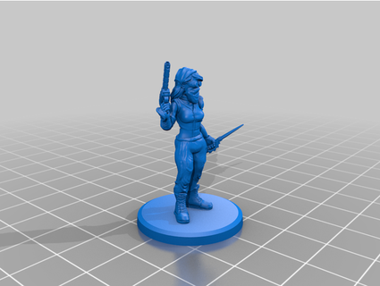 female guardsman knife penal legion rubeebee 3d print model - Mito3D