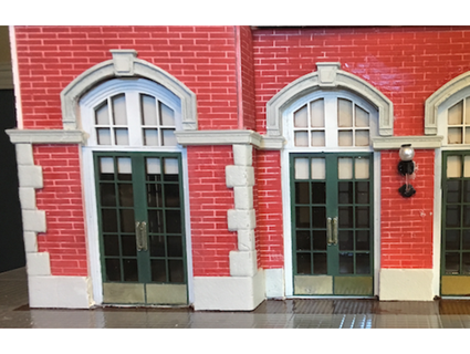 double portes principale rue Etats Unis train gare échelle mike12point 3d print model - Mito3D