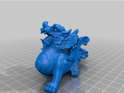 pixiu par mítico criaturas Te amo 3d print model - Mito3D