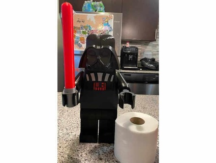 darth Vader Lego suporte banheiro papel 2 cor peito peça Mc Moody 3d print model - Mito3D