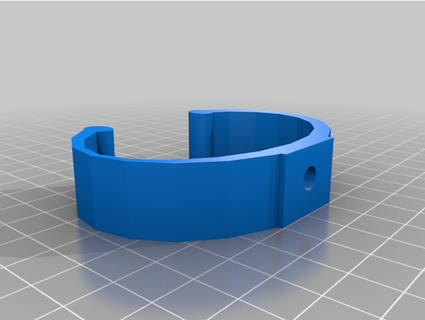 cuff bracelet hole attach 55 mm snap button ginger snaps karenb 3d print model - Mito3D