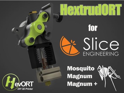 hextrudort Extruder Moskito hotend miragec 3d print model - Mito3D