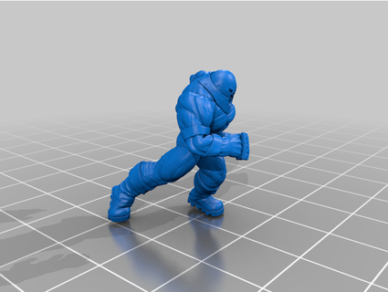 mastodonte courir pose échoué 3d print model - Mito3D