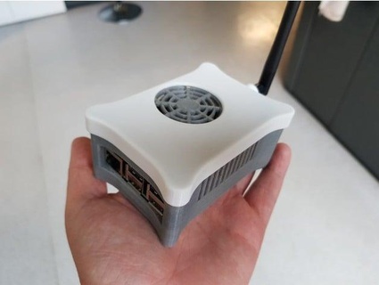 frambuesa pi 3b+ zigbee servidor caso funda onda energía 3d print model - Mito3D