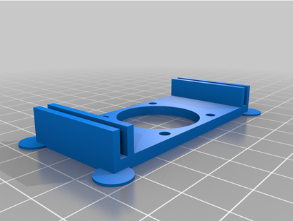 pi 4 cana kit simple fan mount marshes 3d print model - Mito3D