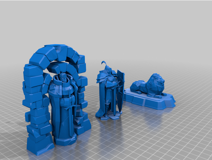 stately statues - terrain jimjimjimmyjim 3d print model - Mito3D