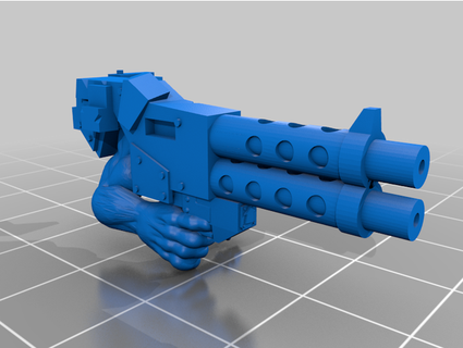 extra ork loota deffgun arms improved version tedcase 3d print model - Mito3D
