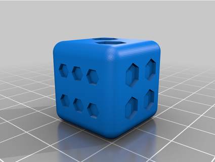 dados hexagonal olhos sas empenador 3d print model - Mito3D