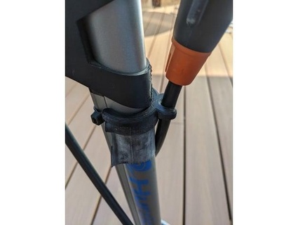 bike pump hose bracket gargoles 3d print model - Mito3D
