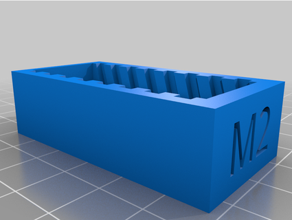 m2 mini card holder - 8 slot shadynaybur 3d print model - Mito3D