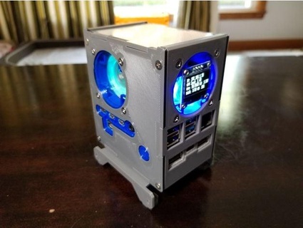mini escritorio caso funda frambuesa pi 4 UPS 52pi jispal01 3d print model - Mito3D