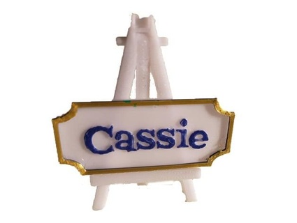 3 color customizable nameplate & easel rlsmith46 3d print model - Mito3D