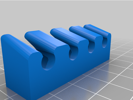 cable holder 4 hole barnybg 3d print model - Mito3D