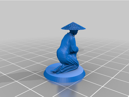 paysanne accroupie crouching peasant woman akito69 3d print model - Mito3D