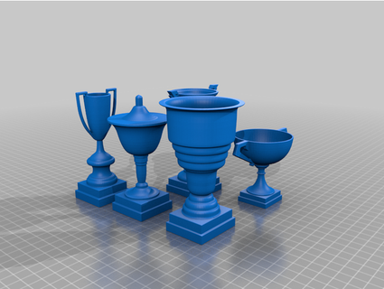 arte deco trofeo tazze disegni pazzah 3d print model - Mito3D
