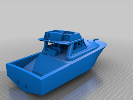 moderne pêche yacht michellej2018 3d print model - Mito3D