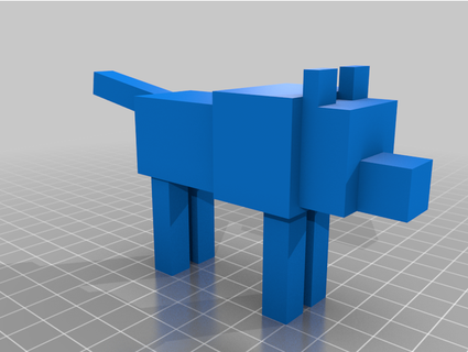Minecraft Hund Kylie amsstem79 3d print model - Mito3D