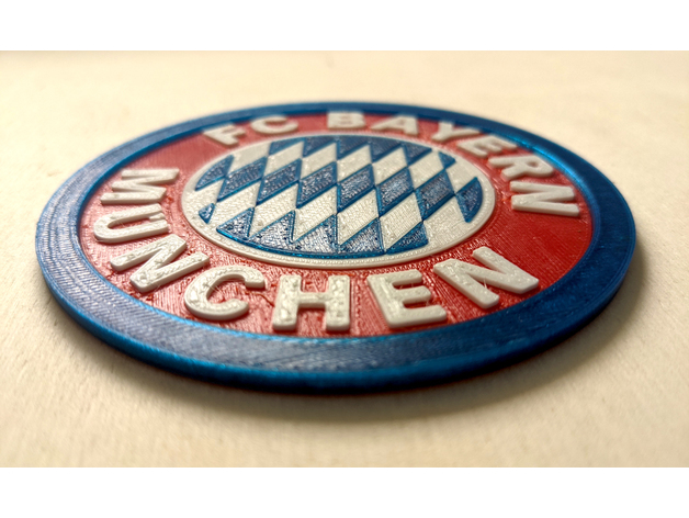 fc Bayern Nchen untersetzer montanha russa multimaterial grimsl 3D print model - Mito3D