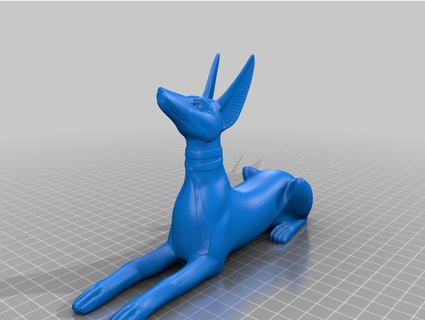 soutien anubis chien annobéthal 3d print model - Mito3D