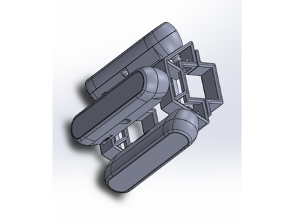 suport 3 realsense d455 hexagonal profile 3030 vertical alfith 3d print model - Mito3D