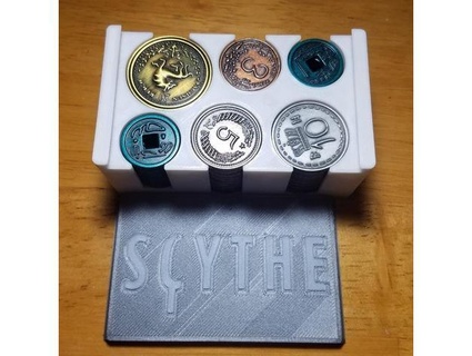 scythe metal coin holder cerelain 3d print model - Mito3D