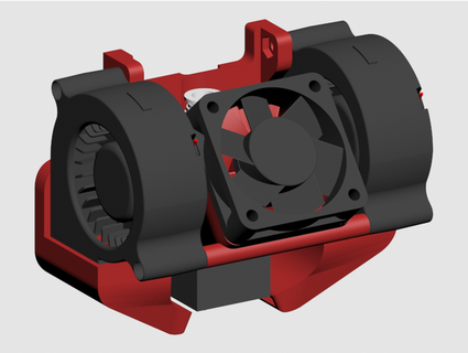 5020 dual blower part cooling ender-3 + improved heatsink fdumi 3d print model - Mito3D