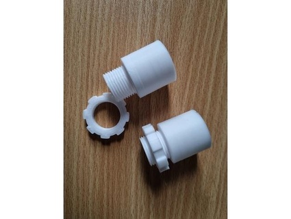 20mm plain screw conduit adapter lock nut chrisnz 3d print model - Mito3D