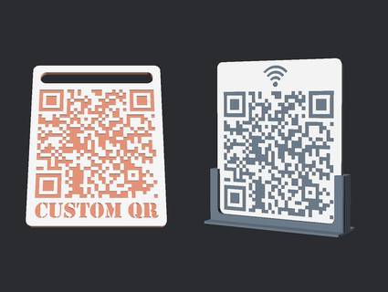 customizable qr keyring tag outwardb 3d print model - Mito3D