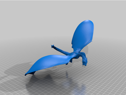 Ejderha ışık animasyonlu alev ddd printfan 3d print model - Mito3D