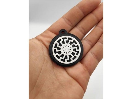 black sun keychain v0vchyk 3d print model - Mito3D