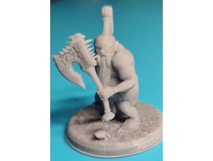 dedupe dwarf barbarian male miniature micahfk 3d print model - Mito3D
