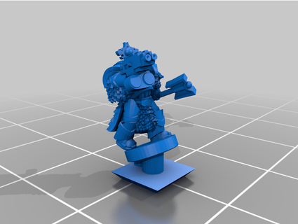 galactic crusaders - remix norse king's heavy siege armour priest 6-8mm francach glas 3d print model - Mito3D