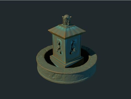 fountain supportless fdm-friendly briteminis 3d print model - Mito3D