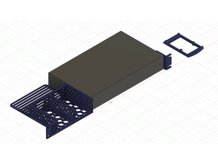 raspberry pi 4 rackmount 1u cisco sg300-10 puchtuning 3d print model - Mito3D