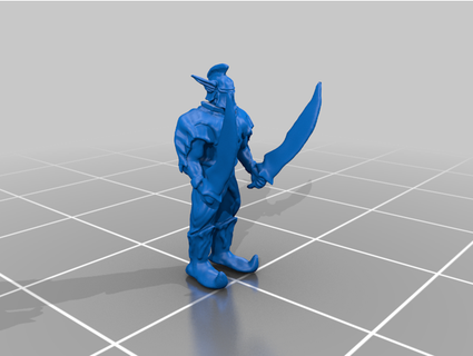 elf savaşçı teber şövalyesi 3d print model - Mito3D